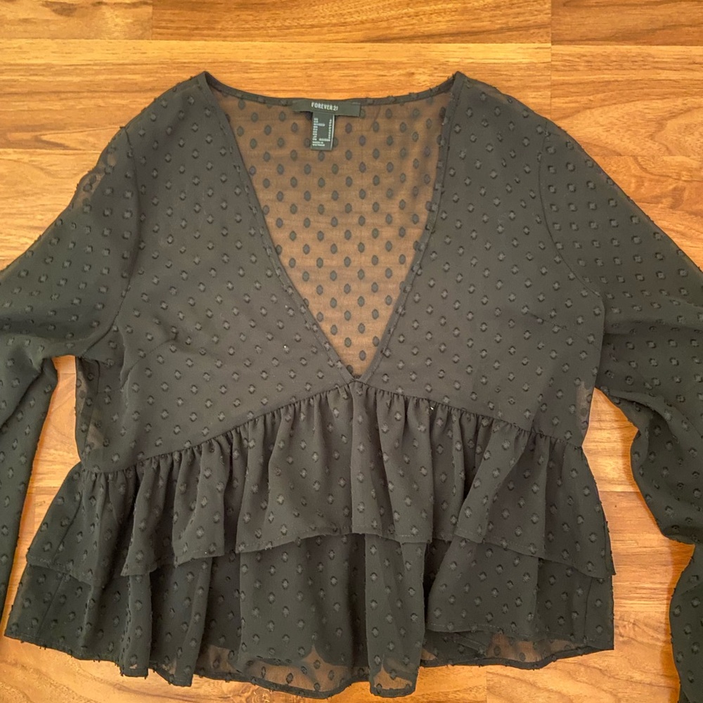 Black Polka Dot Blouse